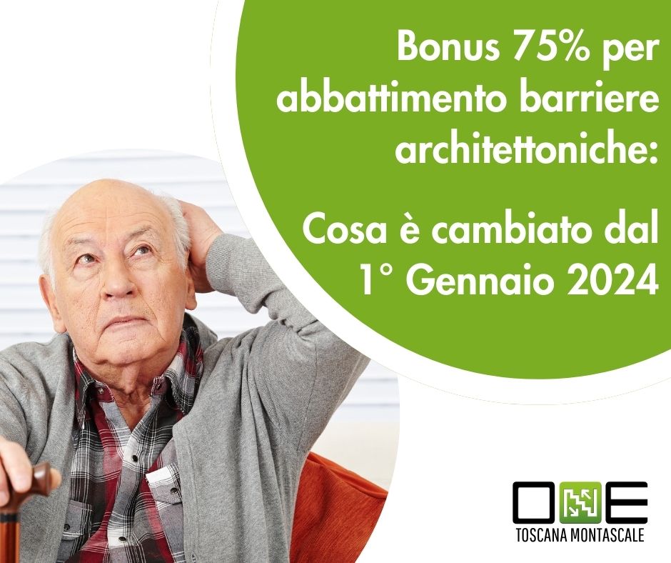 Bonus 75% per abbattimento barriere architettoniche: cosa è cambiato dal 1° Gennaio 2024